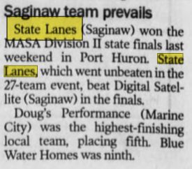 State Lanes - Aug 2003 Article (newer photo)